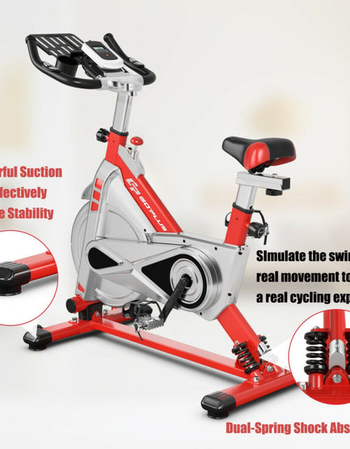 Load image into Gallery viewer, Stationary Silent Belt Adjustable Exercise Bike with Phone Holder and Electronic Display
