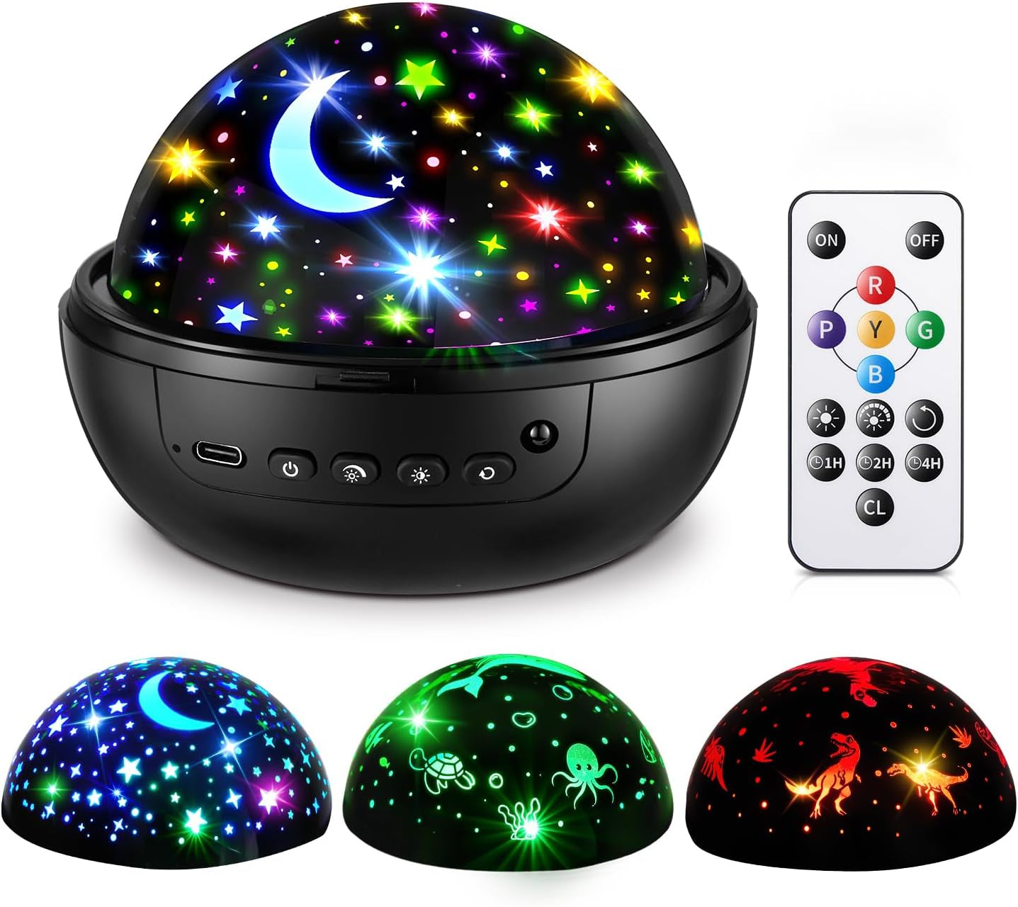 Night Light for Kids, 93 Lighting+3 Films Kids Night Light Projector, Remote+Dim