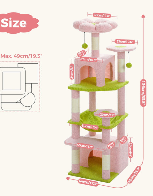 Load image into Gallery viewer, Multi-Level Cat Tree Luxury Cat Tower with Condo Hammock Cat Scrapers with Scratching Post Cat Accessories Cat Toy
