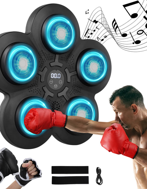 Load image into Gallery viewer, Music Boxing Machine Music Electronic Boxing Wall Target Boxing Machine with 5 Lights and Bluetooth Sensor
