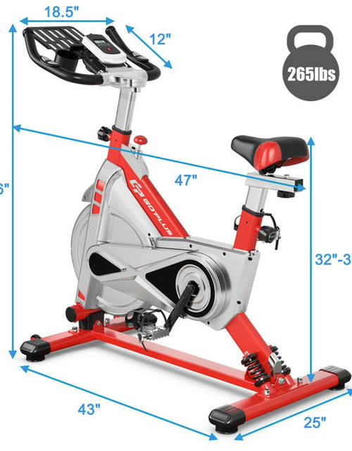 Load image into Gallery viewer, Stationary Silent Belt Adjustable Exercise Bike with Phone Holder and Electronic Display
