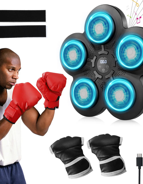 Load image into Gallery viewer, Music Boxing Machine Music Electronic Boxing Wall Target Boxing Machine with 5 Lights and Bluetooth Sensor
