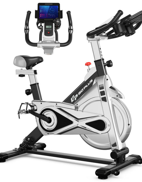 Load image into Gallery viewer, Stationary Silent Belt Adjustable Exercise Bike with Phone Holder and Electronic Display
