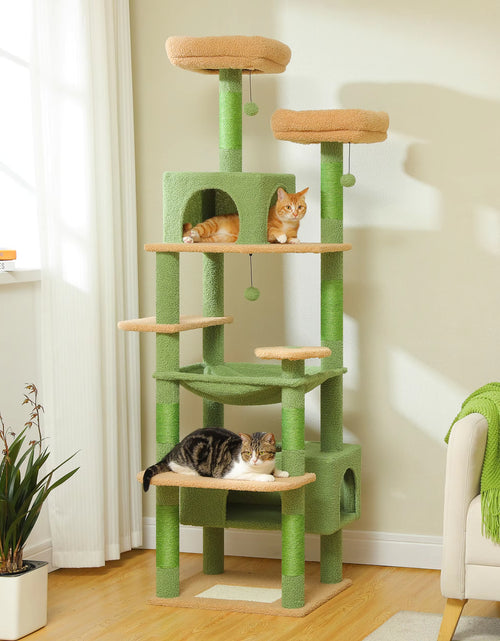 Load image into Gallery viewer, Multi-Level Cat Tree Luxury Cat Tower with Condo Hammock Cat Scrapers with Scratching Post Cat Accessories Cat Toy
