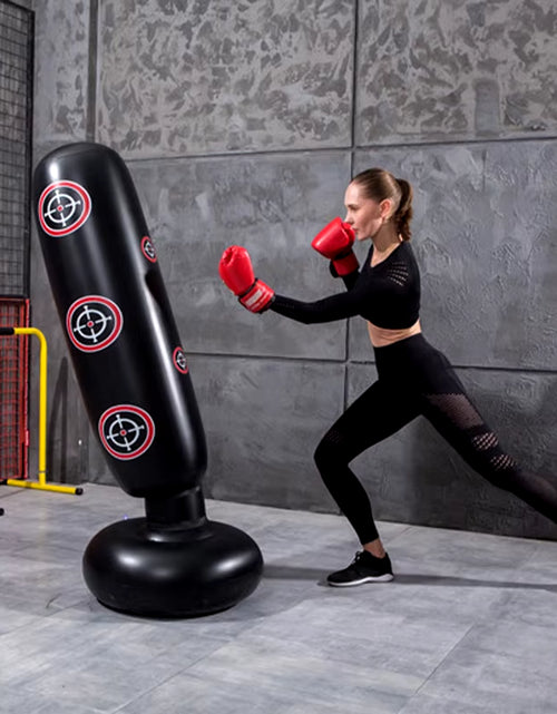 Load image into Gallery viewer, Boxing Punching Bag Boxing Muay Thai Inflatable Boxing Bag Training Pressure Relief Exercise Punching Stand Fitness Equipment
