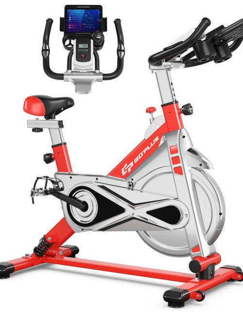 Load image into Gallery viewer, Stationary Silent Belt Adjustable Exercise Bike with Phone Holder and Electronic Display
