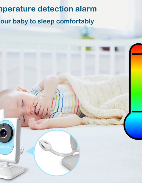 Load image into Gallery viewer, Baby Monitor- HB26 Video Baby Monitor with 2.4 Inch Screen, Night Vision, Temperature Sensor, VOX Mode, One-Way Talk
