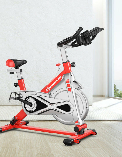 Load image into Gallery viewer, Stationary Silent Belt Adjustable Exercise Bike with Phone Holder and Electronic Display
