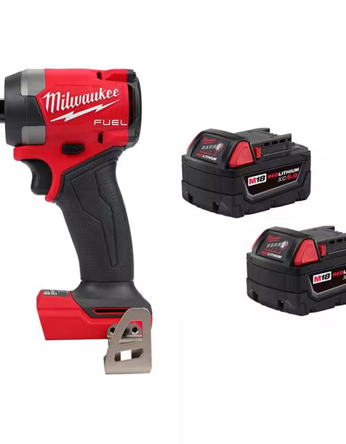 Load image into Gallery viewer, M18 FUEL 18-Volt Lithium Ion Brushless Cordless 1/4 In. Hex Impact Driver with (2) M18 5.0Ah Batteries

