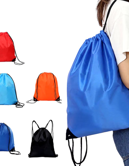 Load image into Gallery viewer, Waterproof Gym Bag Drawstring Sack Fitness Travel Outdoor Backpack DIY Daybag Shopping Bags Swimming Basketball Yoga Sports Bags
