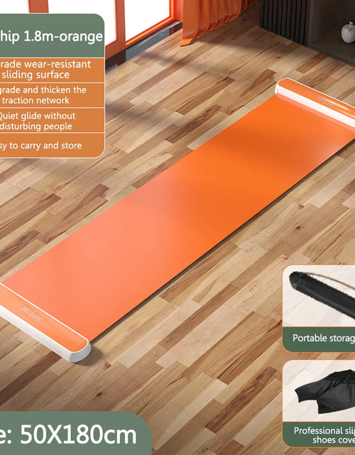 Load image into Gallery viewer, Yoga Sliding Mat Indoor Sport Fitness Glide Pilates Leg Core Training Board Mat for Ice Hockey Roller Skating Leg Exercise 200Cm
