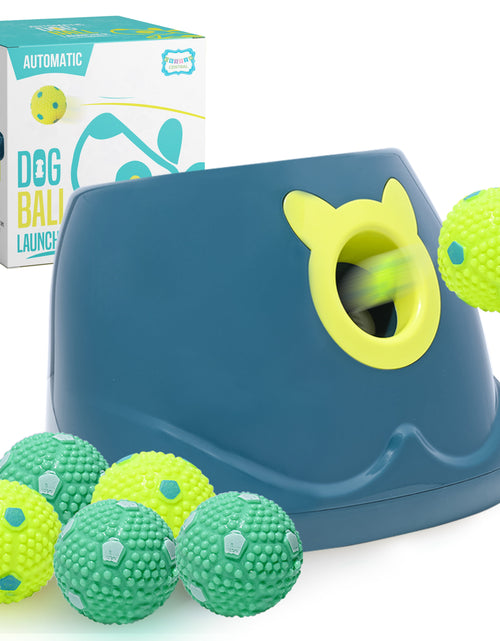 Load image into Gallery viewer, Automatic Dog Ball Launcher - Dog Ball Fetch Machine, Ball Thrower for Dogs, for Small to Medium Sized Dogs, Great Interactive Dog Toy with 6 Latex Balls, Dual Power Supply
