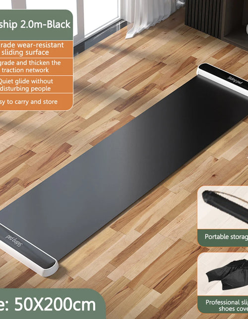 Load image into Gallery viewer, Yoga Sliding Mat Indoor Sport Fitness Glide Pilates Leg Core Training Board Mat for Ice Hockey Roller Skating Leg Exercise 200Cm
