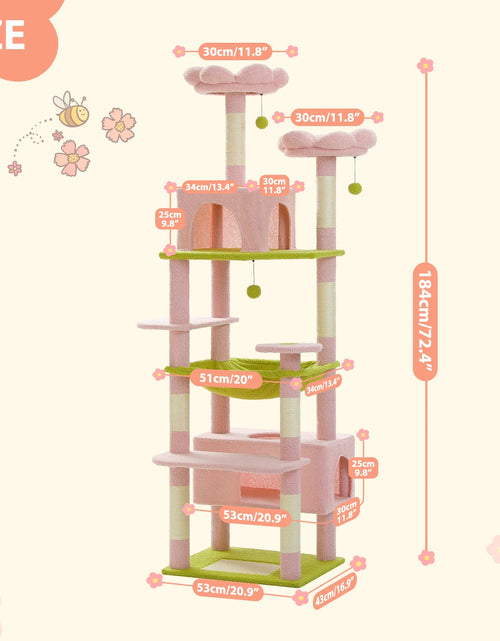 Load image into Gallery viewer, Multi-Level Cat Tree Luxury Cat Tower with Condo Hammock Cat Scrapers with Scratching Post Cat Accessories Cat Toy
