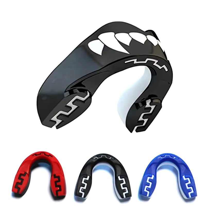 Mouth Guard Sports- Teeth 3D Technology Double Layer Boxing Mouth Guard Perfect Fit Adults with Case - Boil & Bite Mouth