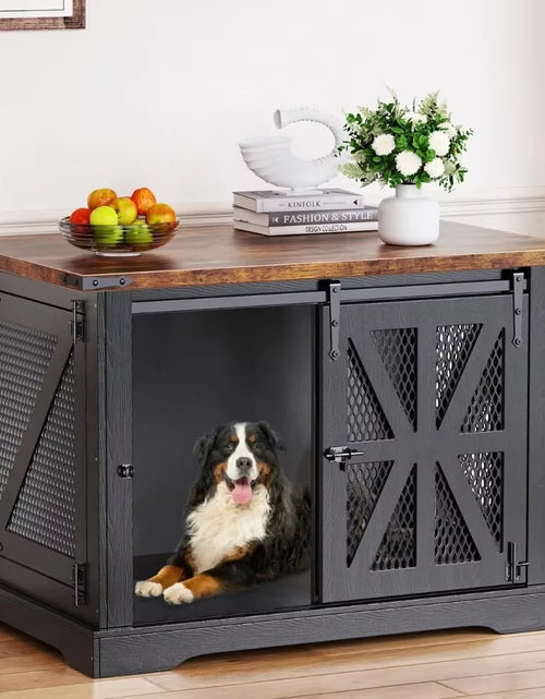 Load image into Gallery viewer, Dogs Crate Furniture, Heavy Duty Large Dogs Crate for Medium Large Dogs, XL Dog Crate Dog Kennel Indoor with Double Doors
