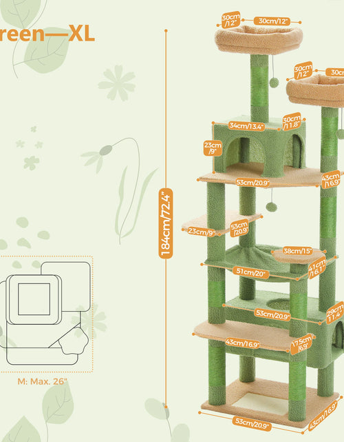 Load image into Gallery viewer, Multi-Level Cat Tree Luxury Cat Tower with Condo Hammock Cat Scrapers with Scratching Post Cat Accessories Cat Toy
