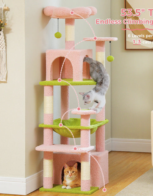 Load image into Gallery viewer, Multi-Level Cat Tree Luxury Cat Tower with Condo Hammock Cat Scrapers with Scratching Post Cat Accessories Cat Toy
