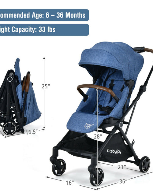 Load image into Gallery viewer, 2-In-1 Convertible Aluminum Baby Stroller with Adjustable Canopy
